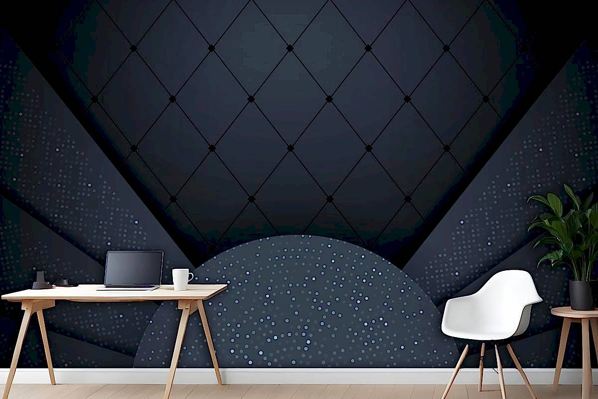 Siyah Kağıt Katmanlı Soyut 3D Arka Plan Grafik Tasarım Öğesi Ofis Duvar Kağıdı