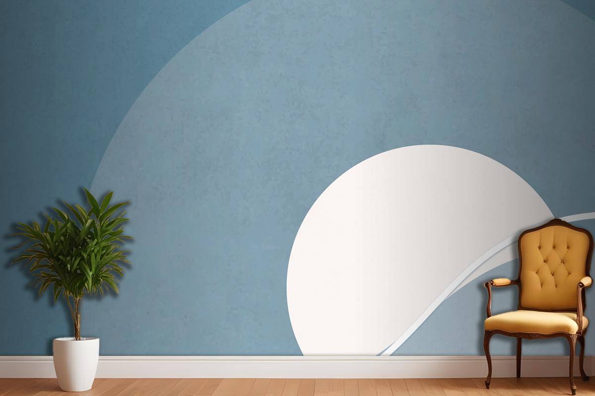 Retro Renkli Ay Manzarası Minimalist Vintage Poster Tarzı Oturma Odası Duvar Kağıdı Duvar